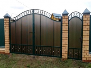 Кованые заборы с поликарбонатом 12 метров фото в Кореновске