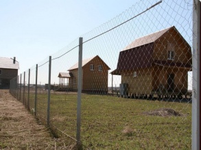 Забор из сетки рабицы в натяг с протяжкой арматуры 150 метров фото в Кореновске